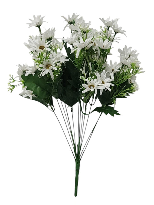 36340 | Daisy Bush x12 | White - A&B Wholesale Market Inc