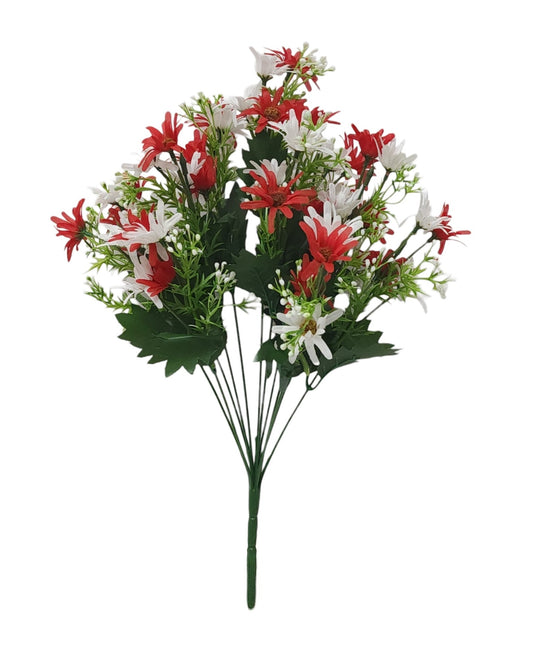 37117 | DAISY BUSH X12 | RED/CREAM