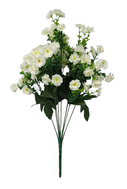 37421 | Double Ruffle Gypso Bush x9 | Cream - A&B Wholesale Market Inc