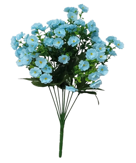 37426 | Double Ruffle Gypso Bush x9 | Lt. Blue - A&B Wholesale Market Inc