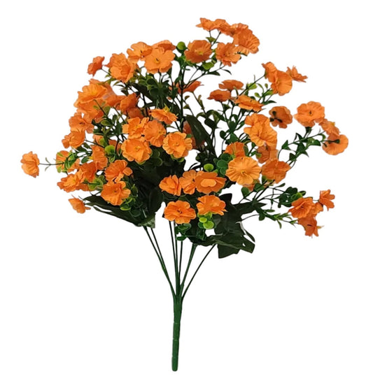 37427 | Double Ruffle Gypso Bush x9 | Orange - A&B Wholesale Market Inc