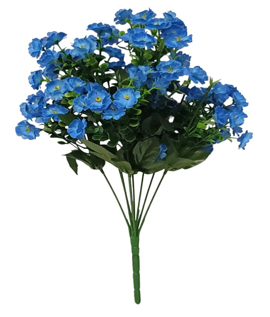 37428 | Double Ruffle Gypso Bush x9 | Blue - A&B Wholesale Market Inc