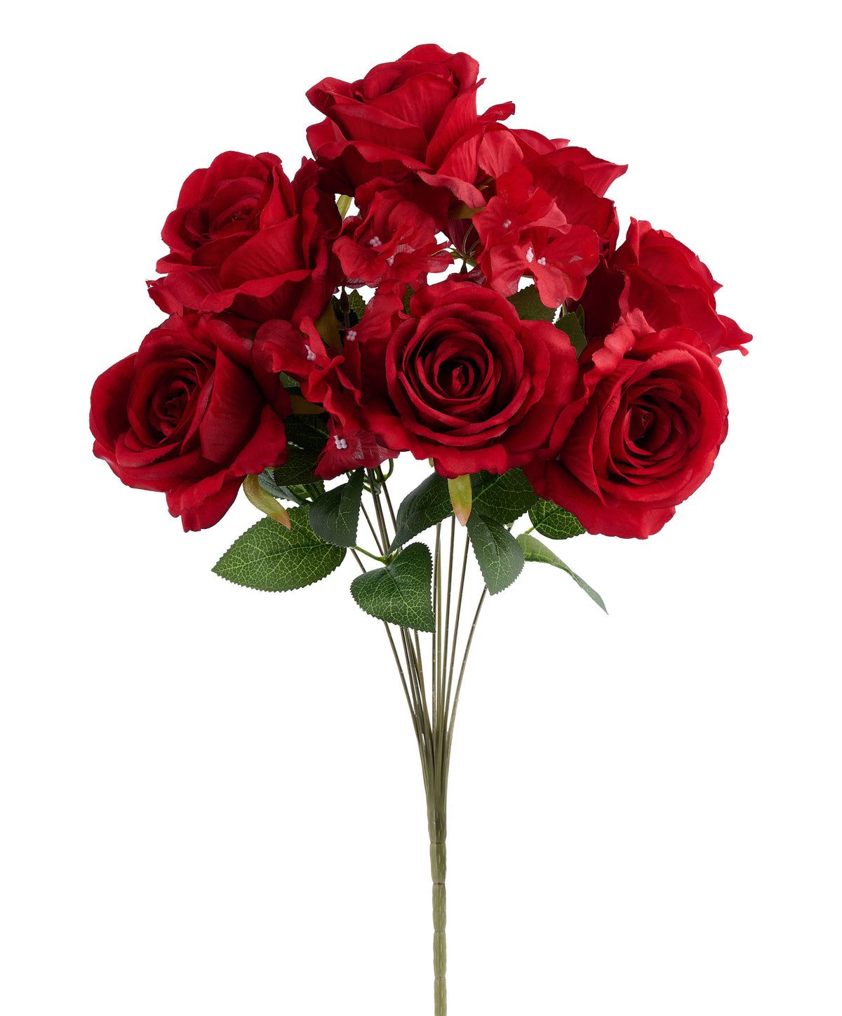 FS390824 | 20"L | Fabric Rose/Hydrangea/Leaf Bush x11 | Red