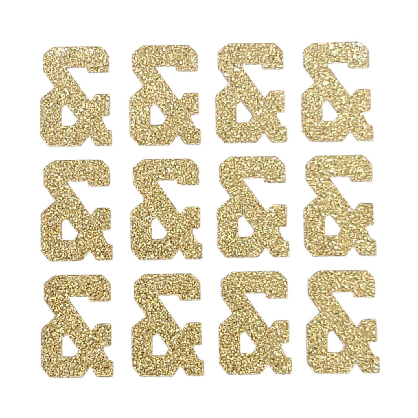 400731 | 1.5" | & Glitter Sticker | Soft Gold | 12 Per Sheet
