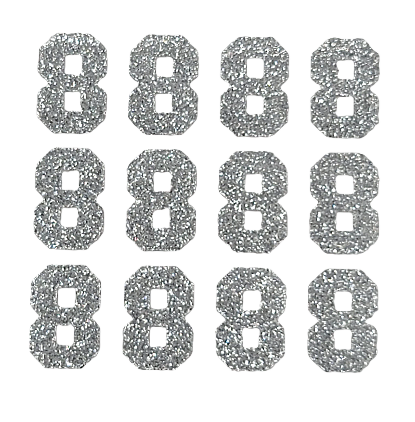 401120 | 1.5" | "#8" Number Sheet | Silver
