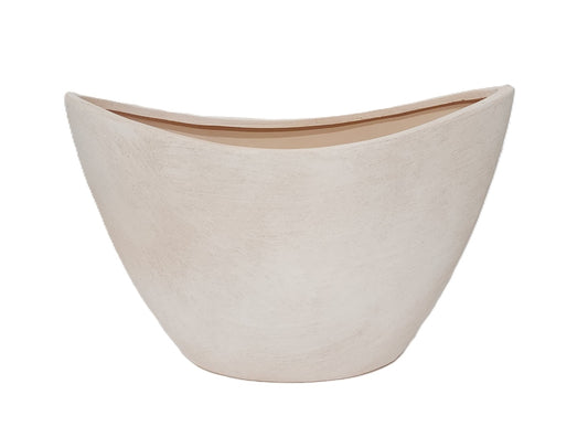 4027SD | 16" | TEXTURED SAND OVAL VASE