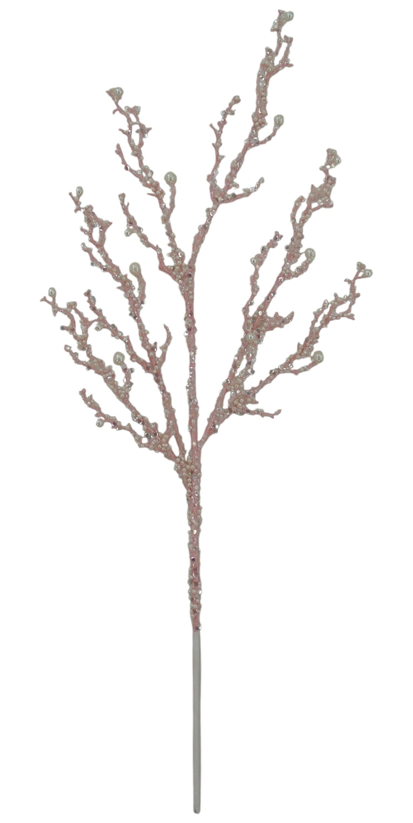 40283-PK | 33.5" | ICED TWIG PEARL SPRAY | PINK