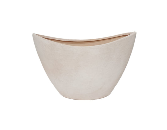 4028SD | 13" | TEXTURED SAND OVAL VASE