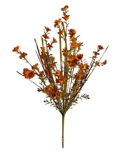 40312-OR | 19" | MIXED WAX FLOWER BUSH