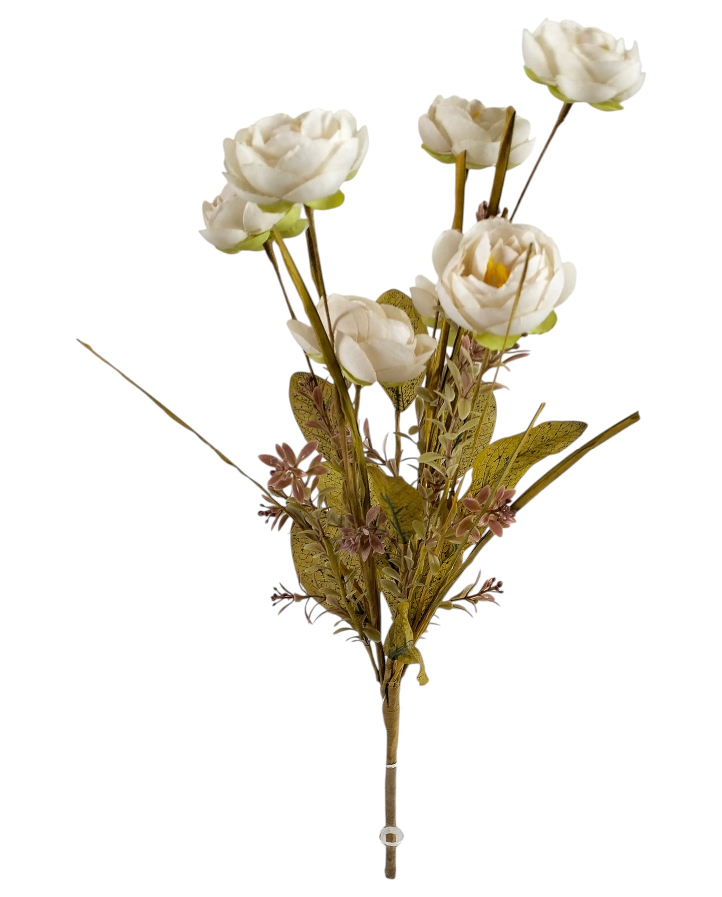 40314-CR | 20" | MIXED RANUNCULUS BUSH | CREAM