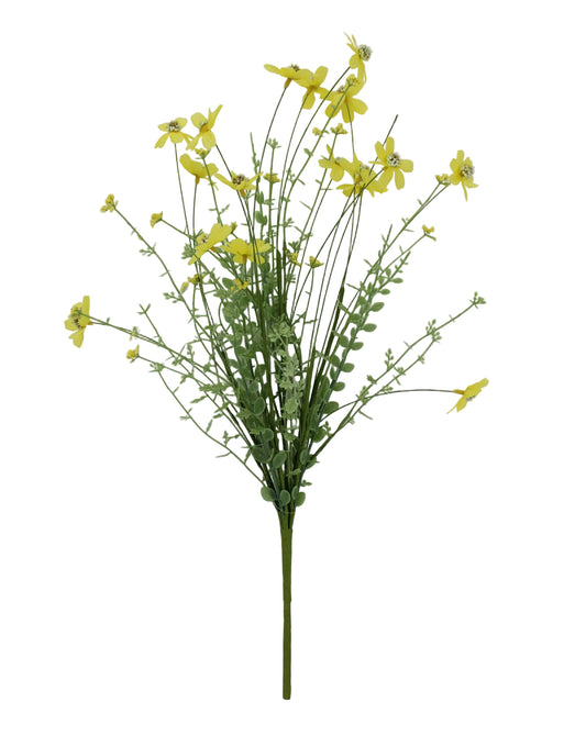 40447-YEL | 22" | WILD DAISY BUSH X17 | - A&B Wholesale Market Inc
