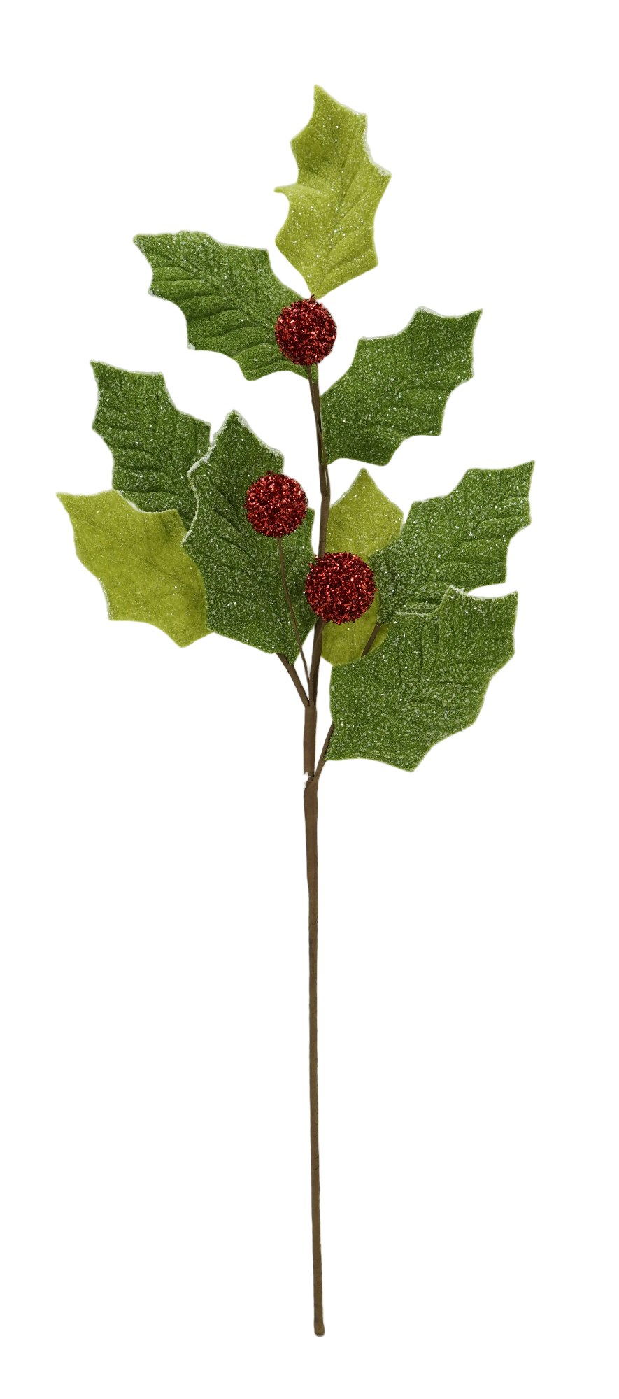 40463 | 34" | GLITTER FELT HOLLY LEAF