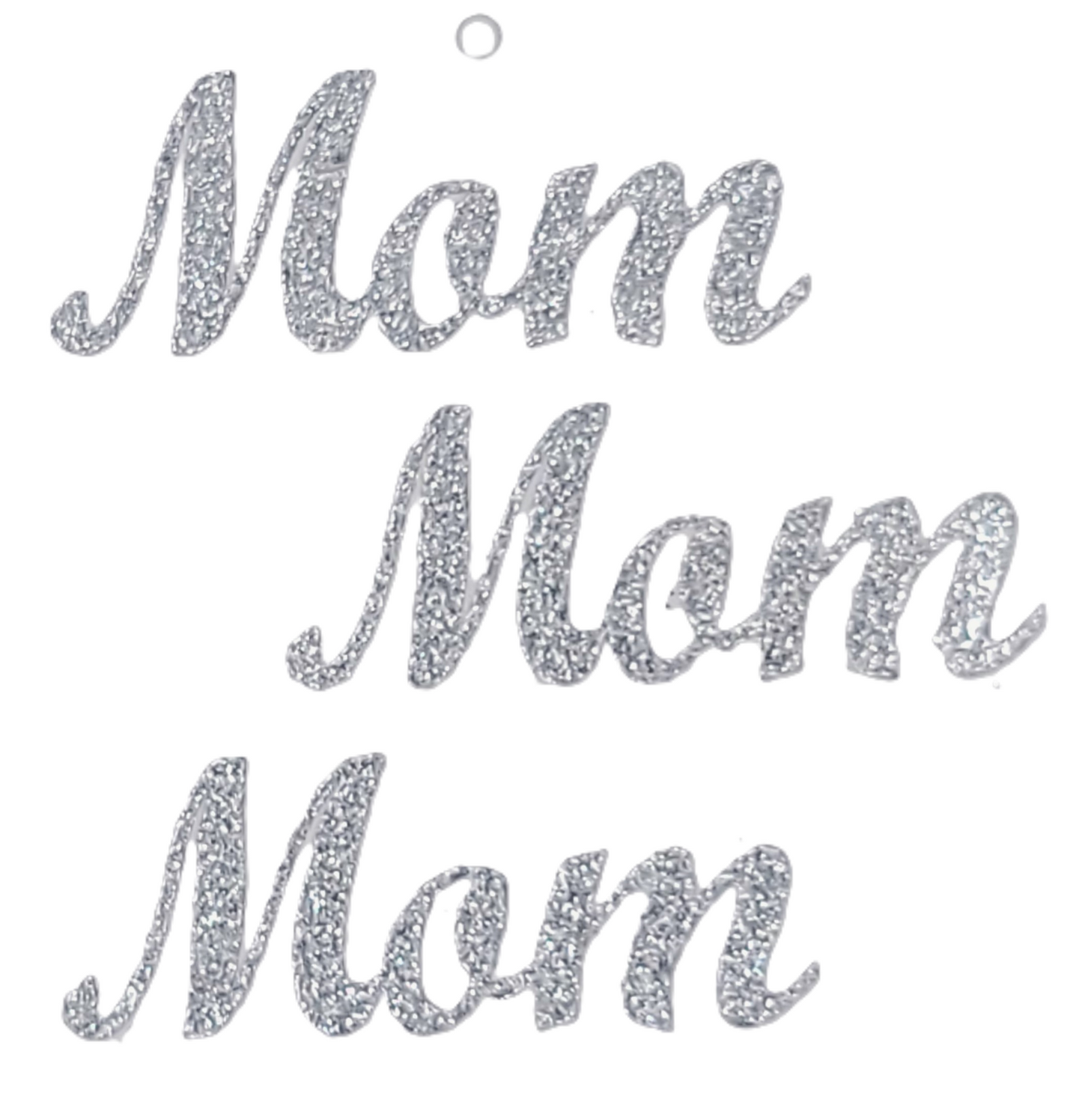 415876 | SILVER | MOM GLITTER STICKER