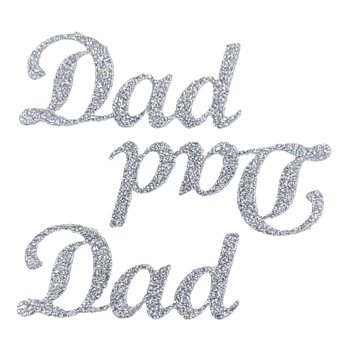 415886 | SILVER | DAD GLITTER STICKER