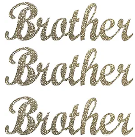 415895 | Soft Gold | Brother Glitter Sticker