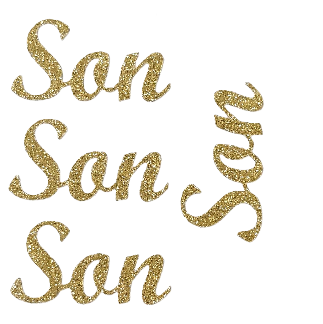 415915 | Soft Gold | Son Glitter Sticker