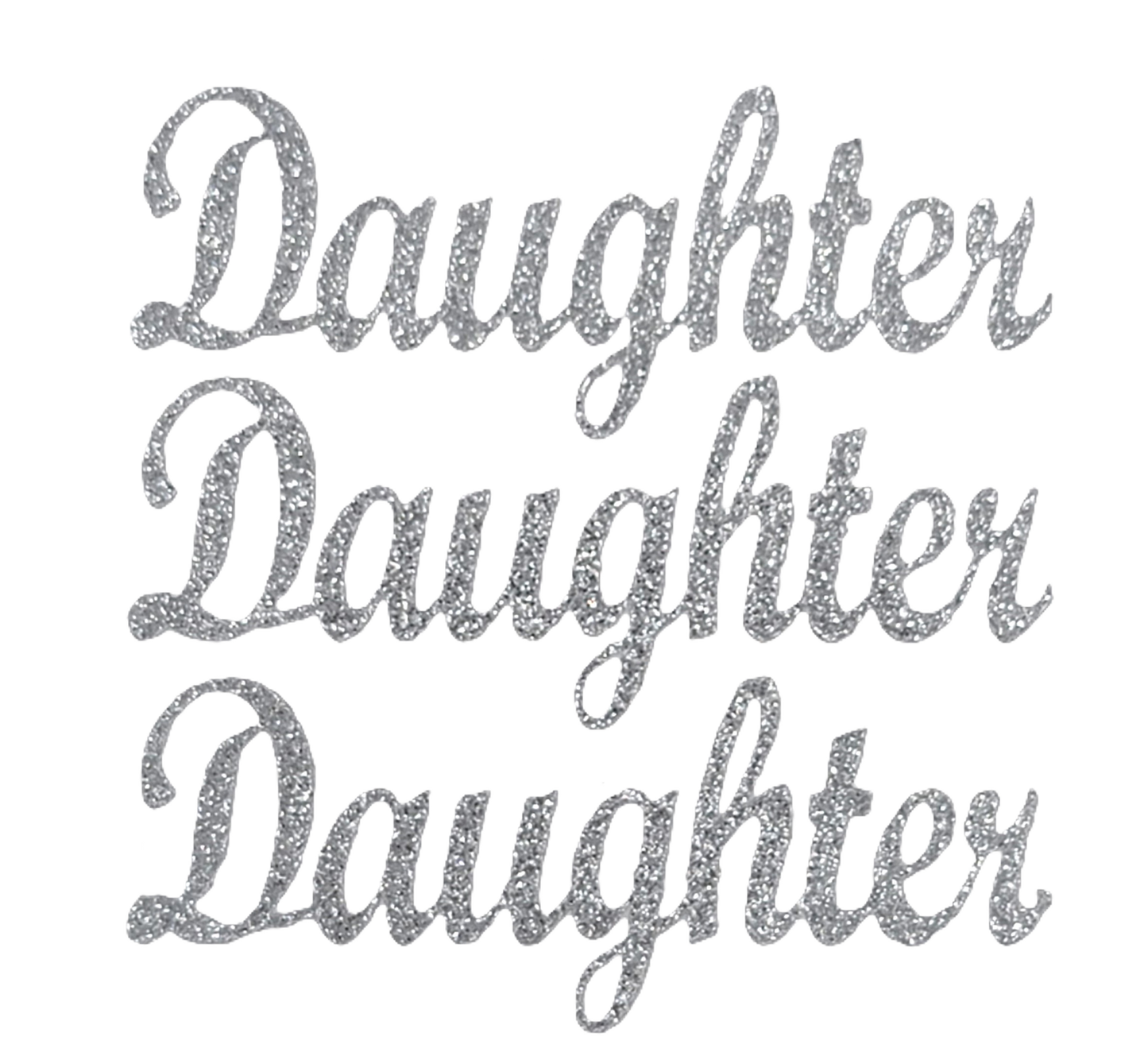 415920 | Silver | Daughter Glitter Sticker