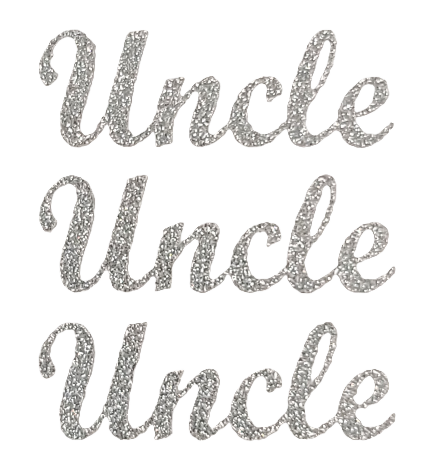 415940 | SILVER | UNCLE GLITTER STICKER