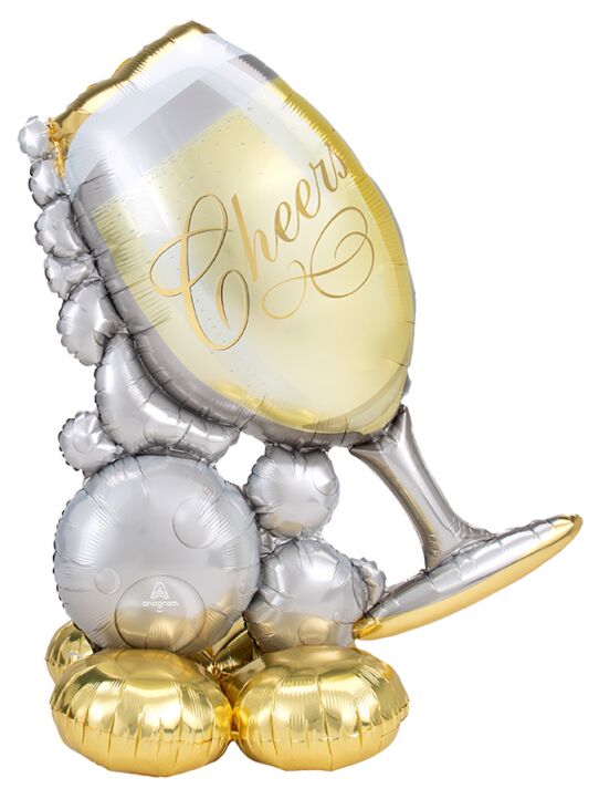 4246811  51" BUBBLY WINE GLASS AIRLOONZ