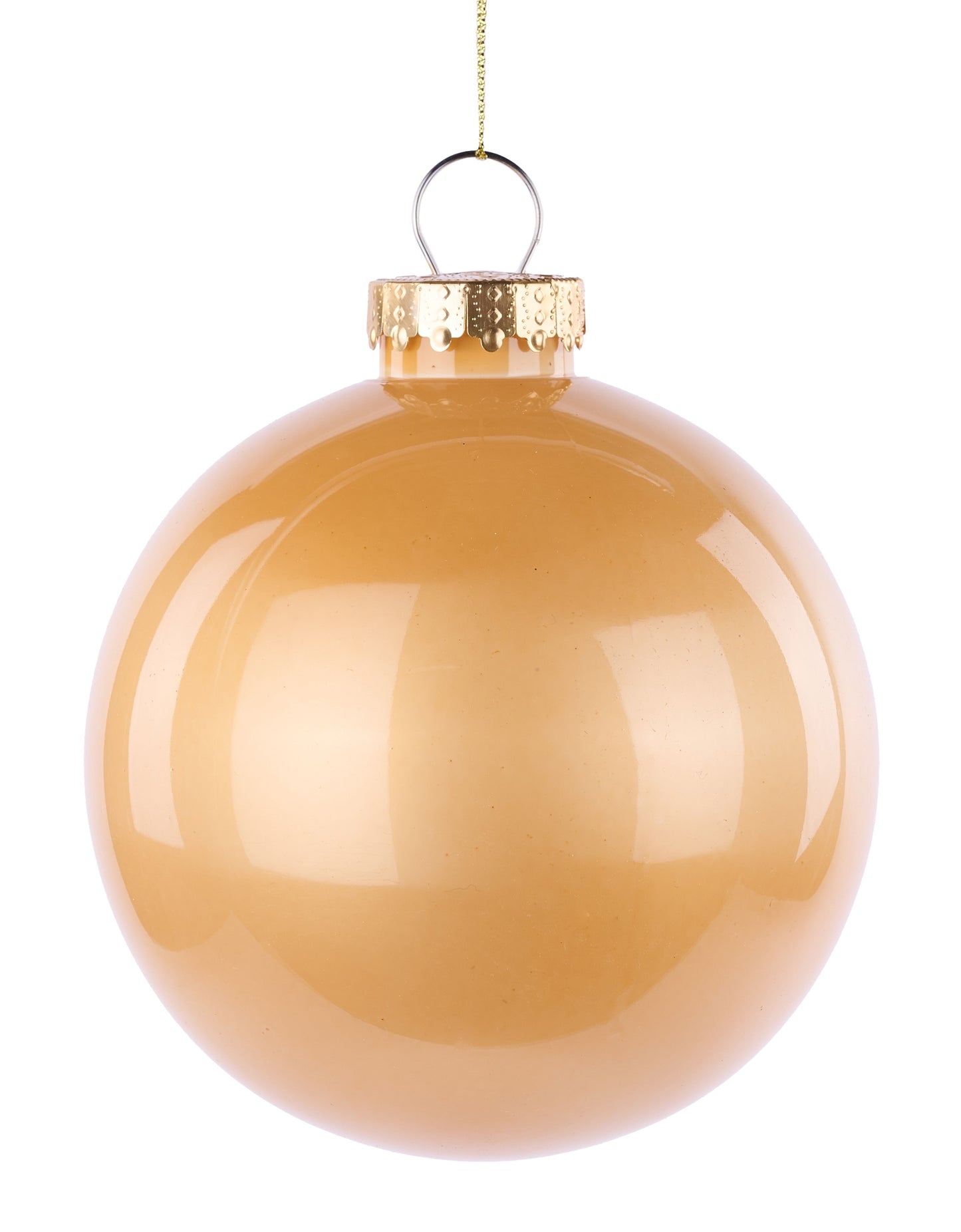 XH966208 |120Mm | Lacquer/Glass Look Ornament | Gold