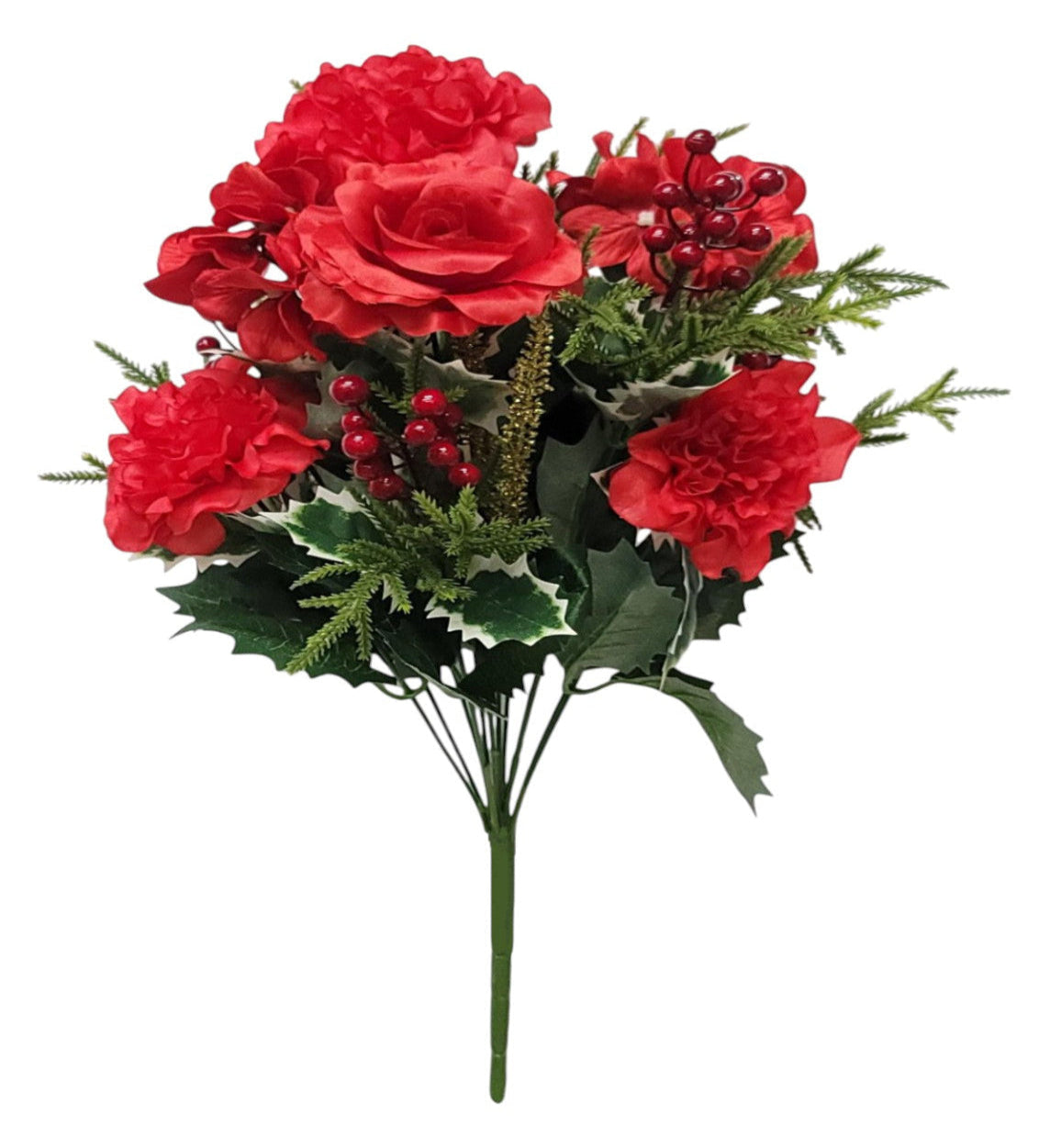 44421 | ROSE/HYDRANGEA/HOLLY BUSH X12 | RED