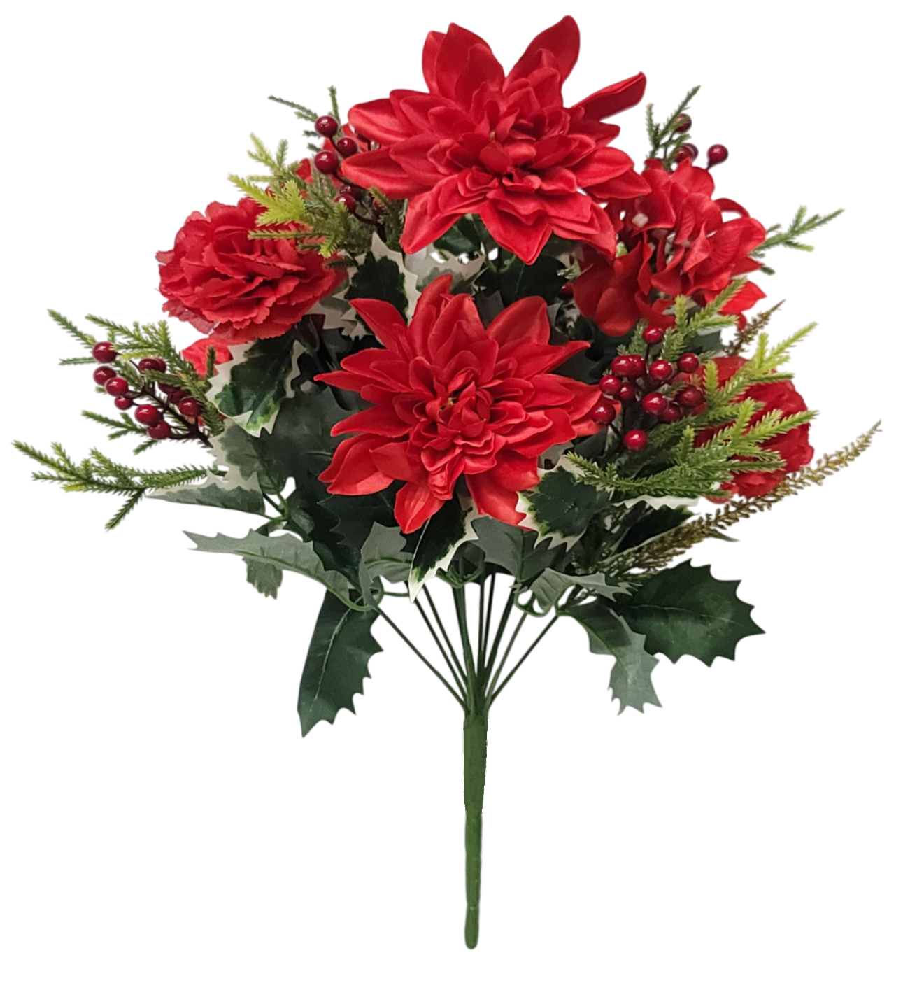 44431 | DAHLIA/HYDRANGEA/HOLLY BUSH X12 | RED