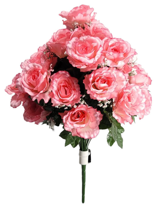 45248 Rose Bush w/Gypso x24 PINK