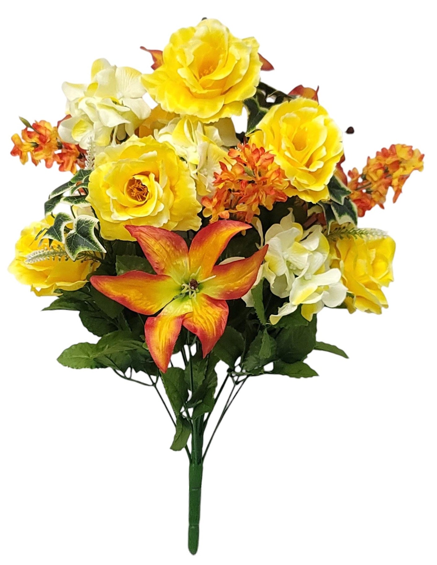 45933| ROSE/HYDRANGEA/LILY MIX X22 | YELLOW/ORANGE