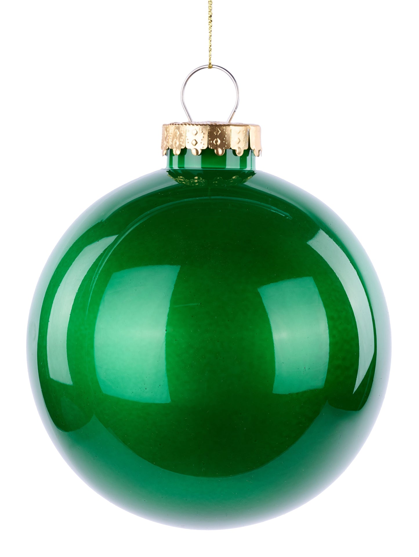 XH966206 |120Mm | Lacquer/Glass Look Ornament | Emerald Green