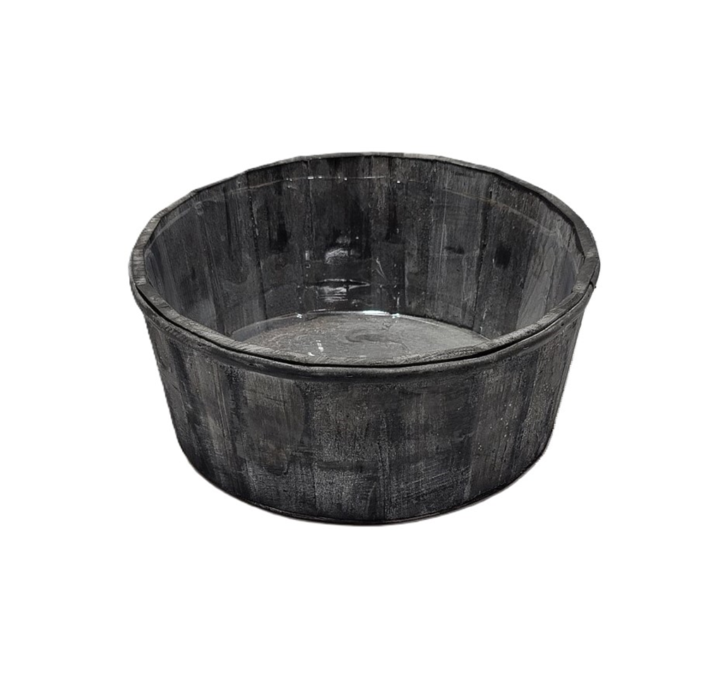 511166 Wooden Round Garden Planter