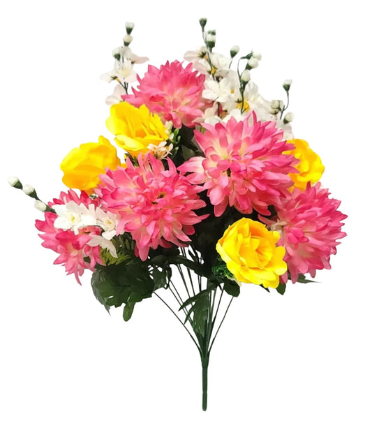 52244 | Mum/Bud/Delphenium Mix Bush x18 | Pink/Mix - A&B Wholesale Market Inc