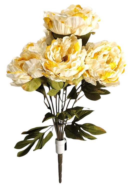 53843-BEIGE 22" PEONY BUSH X7