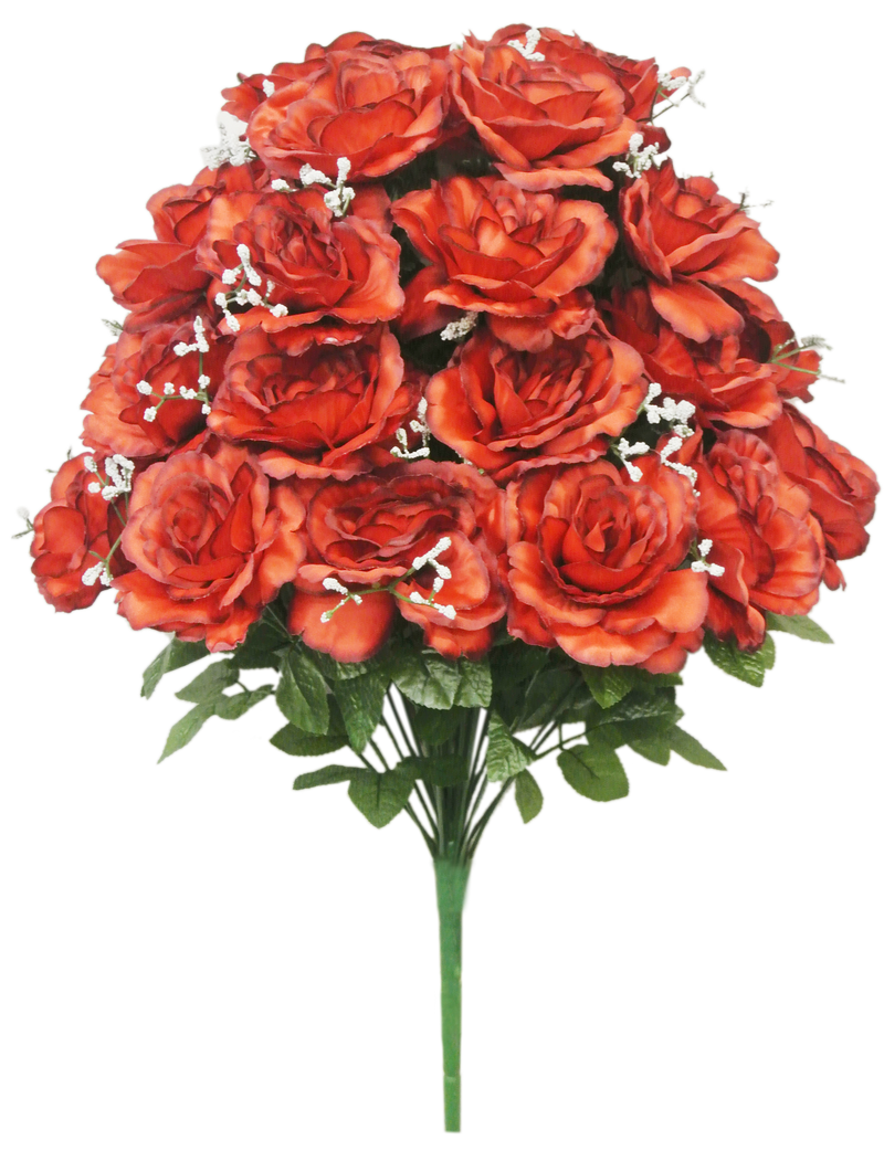 55919-REDBLACK 23" SATIN ROSE W/GYPSO - A&B Wholesale Market Inc