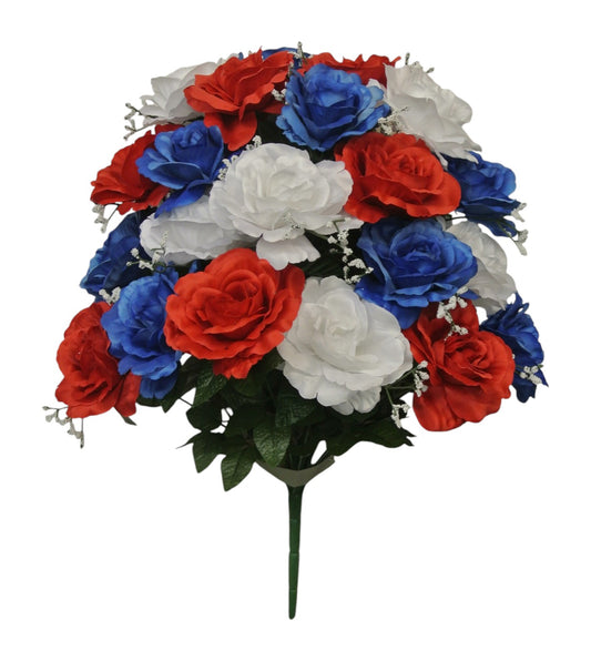 55919-REWTBL | 23" | SATIN ROSE W/GYPSO X24 | RED/WHITE/BLUE
