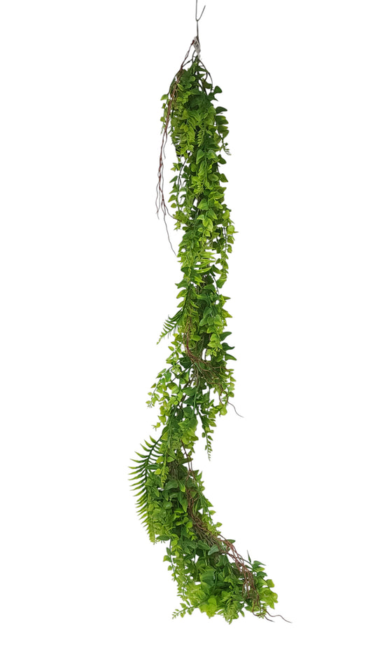 57731 | 55" | Mixed Fern Garland | Green - A&B Wholesale Market Inc