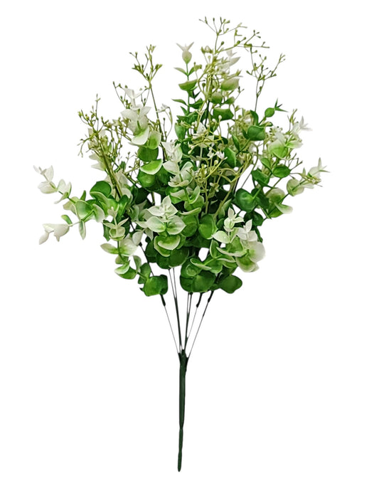 57765 | EUCALYPTUS MIX BUSH X8 | CREAM