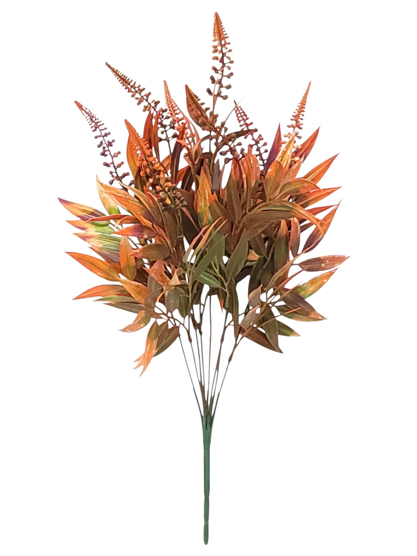 58444 | MIXED VERONICA BUSH X8 | BURGUNDY/ORANGE