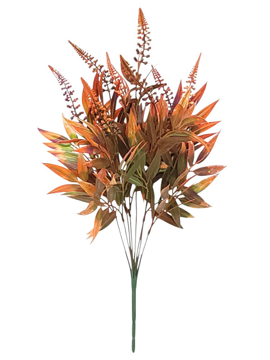 58444 | MIXED VERONICA BUSH X8 | BURGUNDY/ORANGE