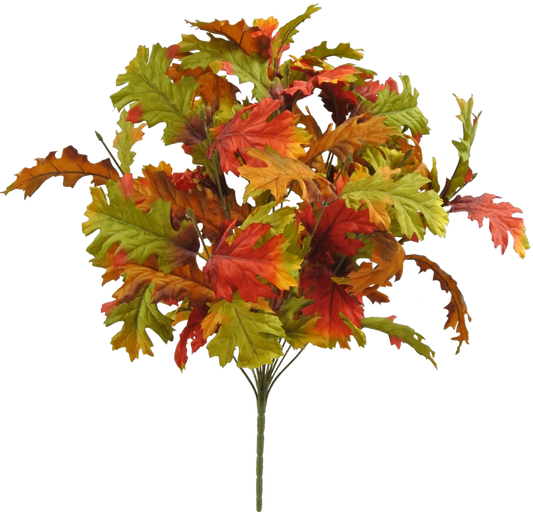 58869-FLAMEOR | 23" | OAK LEAF BUSH X14 | FLAME ORANGE