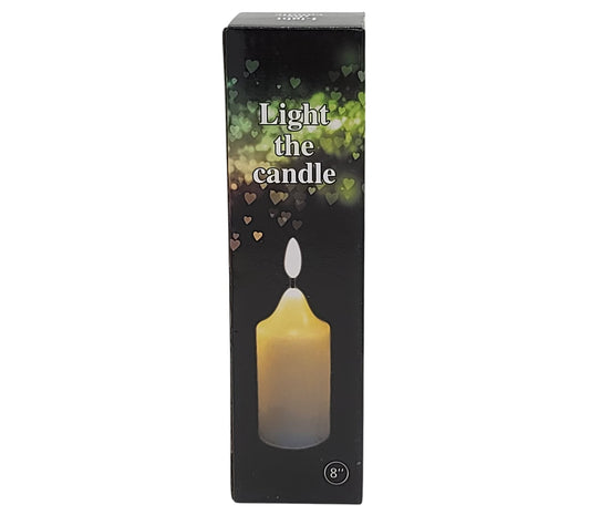 5979-Ivory Wax Flickering Candle