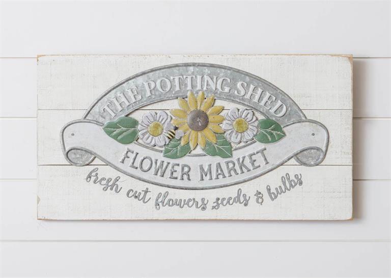 5W3269 The Potting Shed Sign - A&B Wholesale Market Inc