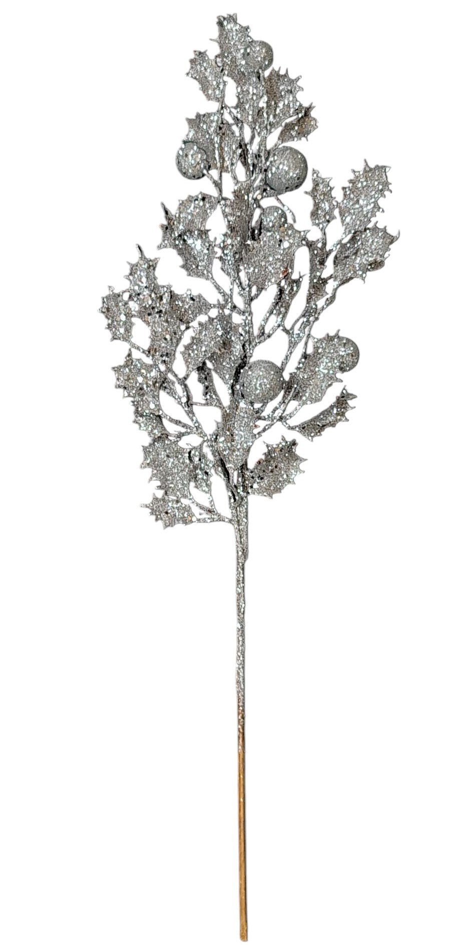 60122 | HOLLY LEAVES W/BERRY SPRAY | SILVER