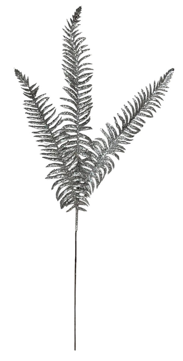 60152 | XMAS LONG FERN SPRAY | SILVER