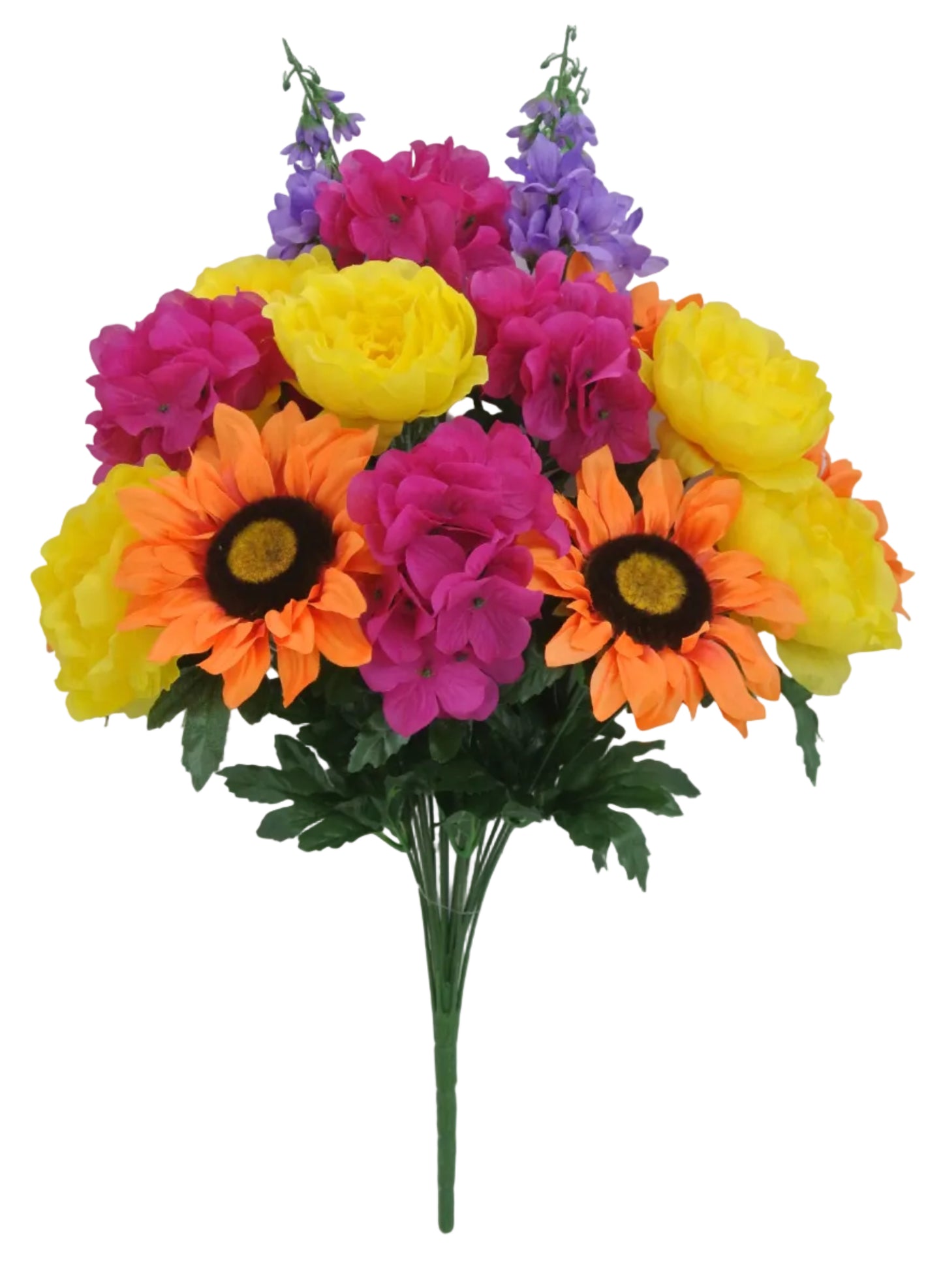 60160-YEORBTYPU | 24" | PEONY SUNFLOWER BUSH | YEL/ORANGE/BEAUTY/PURPLE