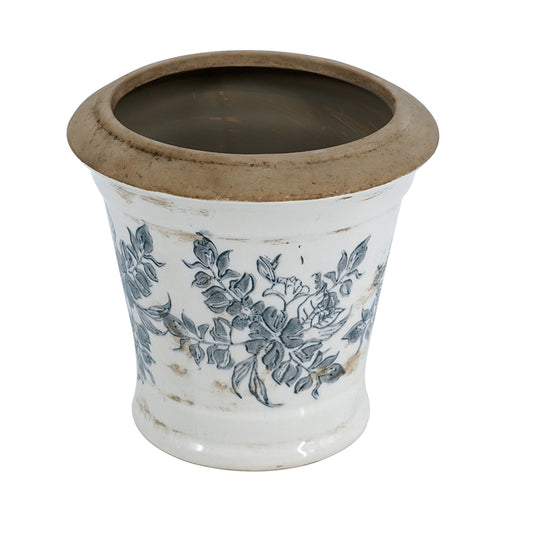 61086 | 7" x 7" x 6.5" | Ceramic Flower Planter