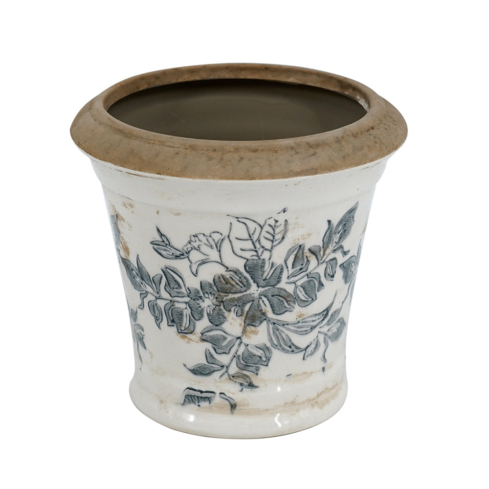 61087 | 5.5" x 5.5" x 5" | Ceramic Flower Planter - A&B Wholesale Market Inc