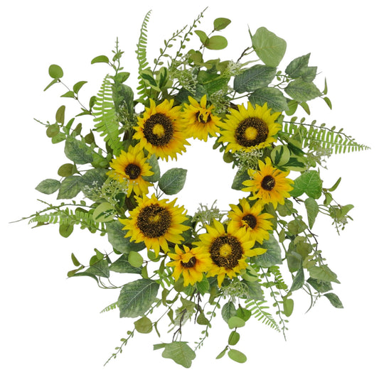 62198     24" Sunflower Wreath