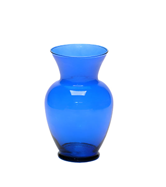 6258-CBLU | 11"H | GINGER GLASS VASE | COBALT BLUE | 6PC/CASE