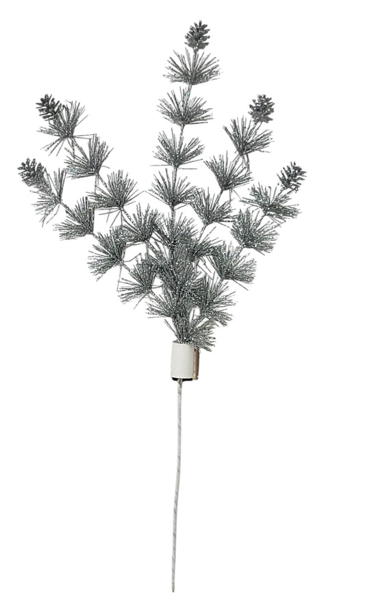 62582 | XMAS PINE SPRAY | SILVER
