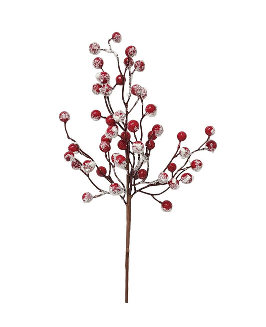 63632 | XMAS BERRY W/SNOW PICK | RED